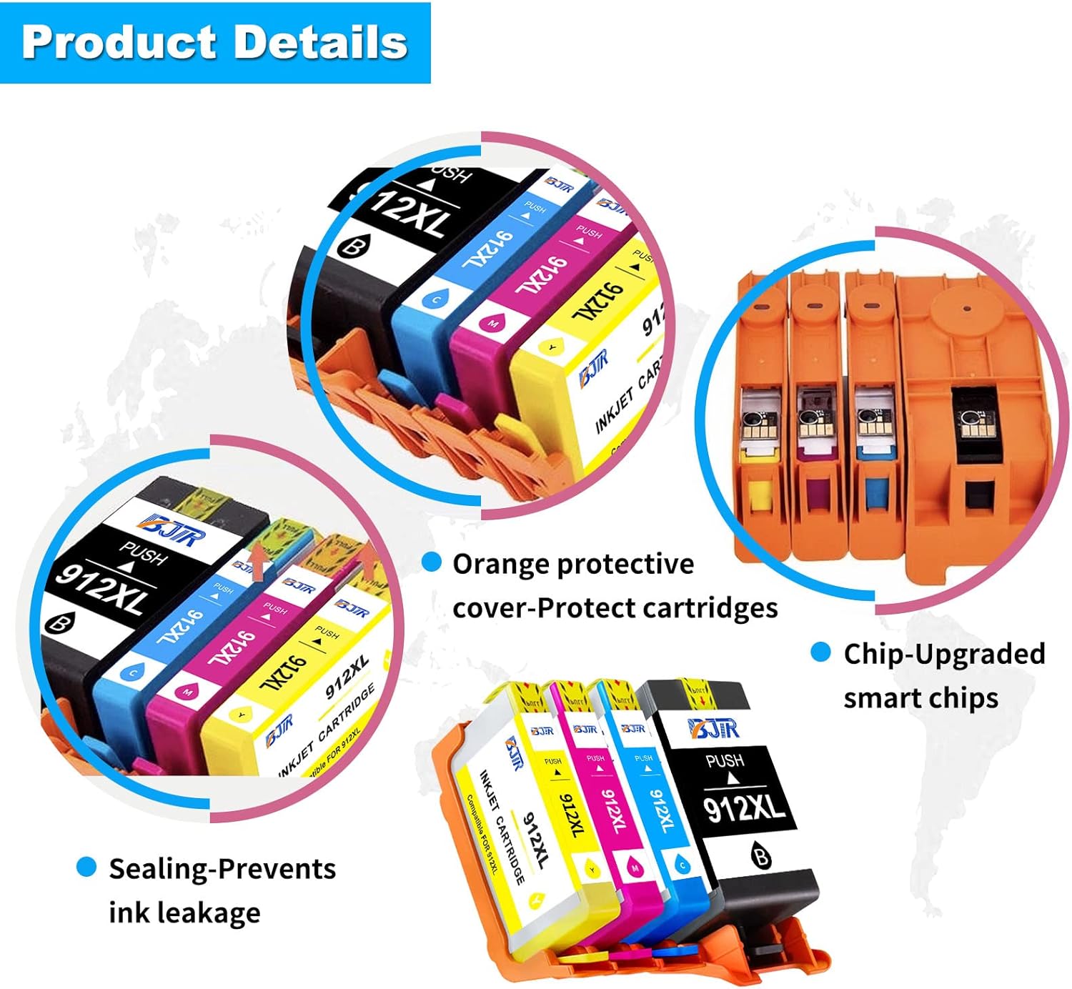 Cartuchos BJTR 912 XL - 4Pzs Cartuchos BJTR 912 XL - 4Pzs